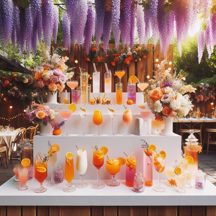 Sophisticated cocktail reception catering with refined canapes